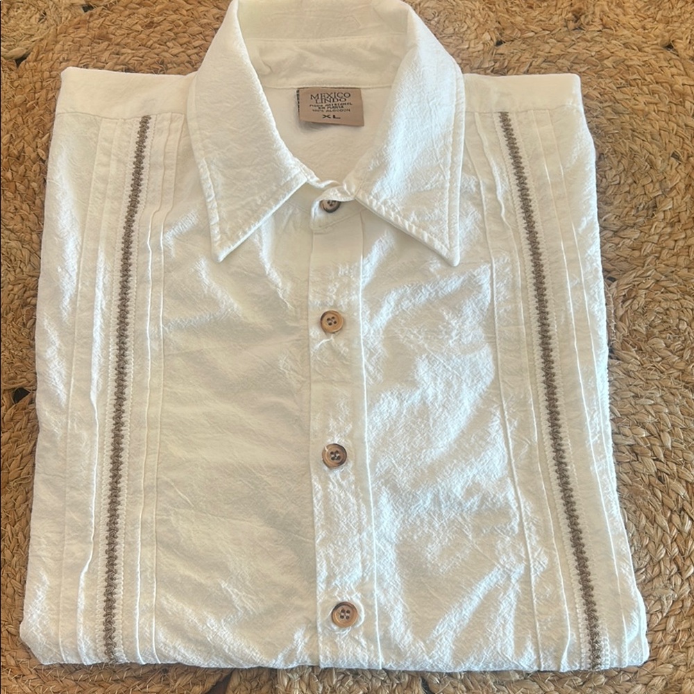 Men's White Button Down Shirt by